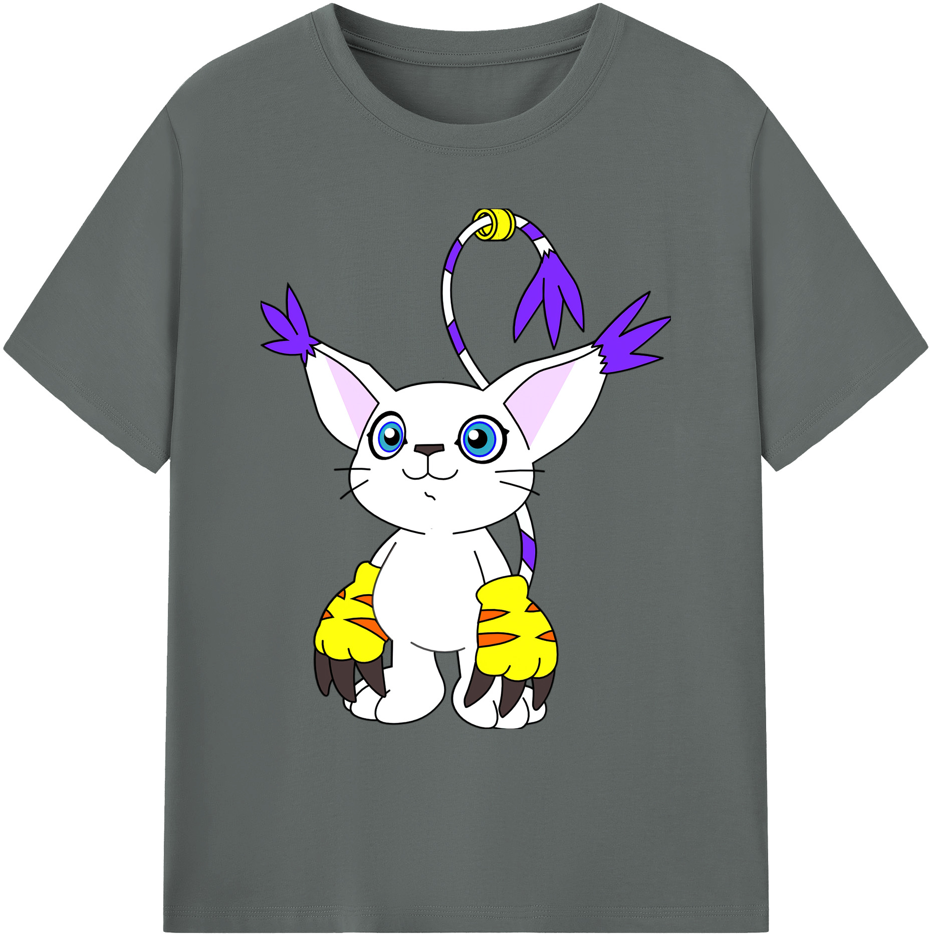 （画像用） Digimon デジタルモンスター/デジモン 綿100％ メンズ半袖Tシャツ｜肌触りやわらか＆通気性
